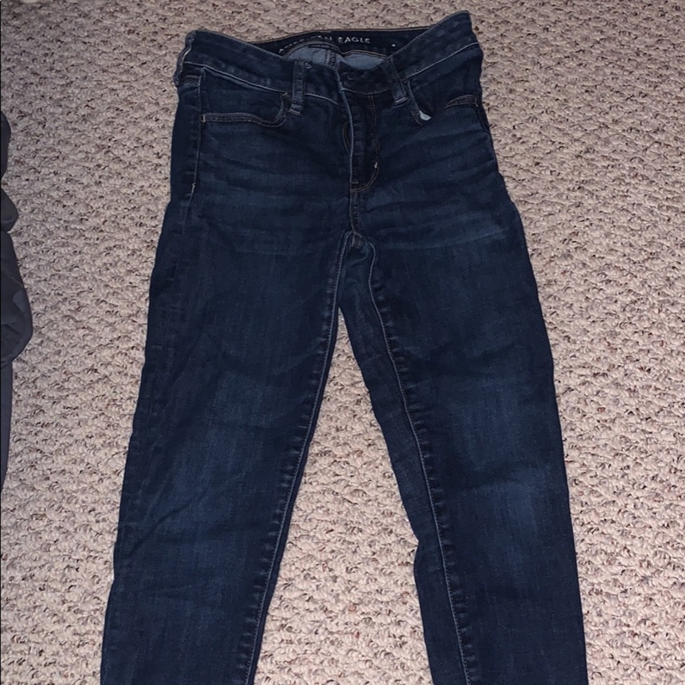 Women’s dark navy blue jeans